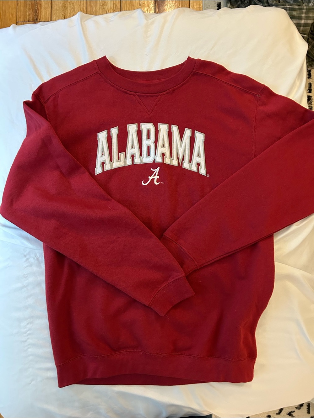 Pro Edge Alabama Pullover Sweatshirt in Crimson and White